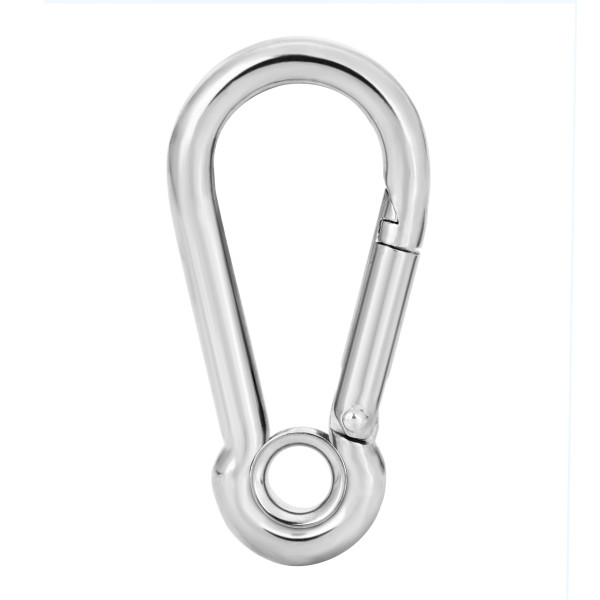 Edelstahl-Karabiner mit Auge, 60mm